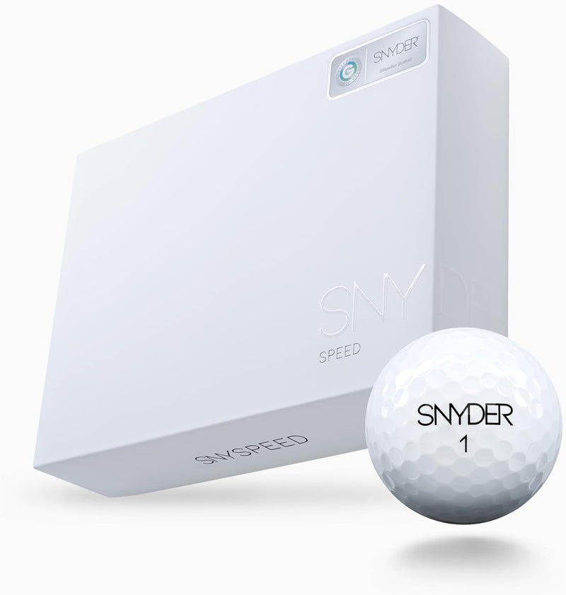 Snyder USA Speed Golf Balls - 3-Piece Construction Distance Golf Balls, 342 Dimples, 80 Compression, High Visibility Colored Golf Balls 12 Pack - Image 1